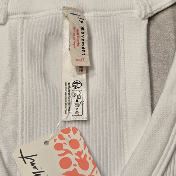 Free People Movement All Clear V Neck Striped Blue White Combo Cami Top - Picture 7 of 8